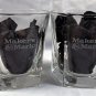 2 Makers Mark Bourbon Whisky Rocks Glasses Etched No Wax Pentagon Base