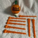8 Smirnoff Vodka Screwdriver Plastic Swizzle Cocktail Stick & Orange Bottle Pour