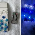 Two 13.5' Blue White Starfish Shaped String Lights 8 Settings Indoor NIB