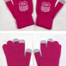 Union Pacific Railroad Gloves Womens Stretch Bright Pink Touchscreen