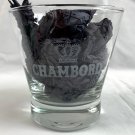 Chambord Black Raspberry Liqueur Etched Cocktail Glass Tapered 10 oz Crown Logo