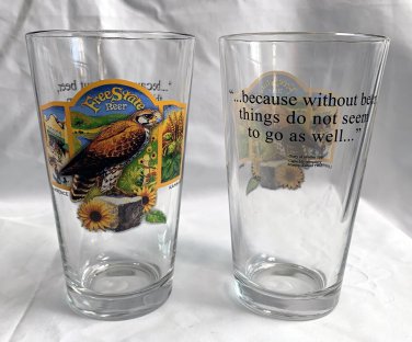 2 Free State Beer Pint Glasses Kansas Without Beer Things Do Not Go As Well