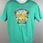 Tommy Bahama Summertime Brews Beer Palm Trees T Shirt Mens Large Green UPF 30