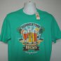 Tommy Bahama Summertime Brews Beer Palm Trees T Shirt Mens Small Green UPF 30