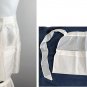 Womens Handmade Nylon Kitchen Apron Half Waist White Pockets