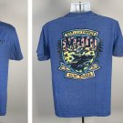 Maui and Sons Surf Brand T Shirt Mens Medium Blue colorful Logo 50/50