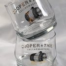 2 New Cooper & Thief Cellar Masters Wine Glasses 10 OZ Gold Barrel Logo