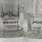 Jack Daniels Whiskey 8 oz Cocktail Glass & 2 oz Shot Glass Square Jack Daniels Whiskey 8 oz Cocktail Glass & 2 oz Shot Glass Square