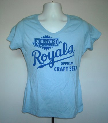 Boulevard Brewing Co Royals Official Craft Beer V Neck t shirt Womens Small