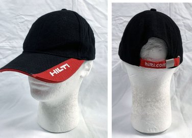 Hilti Power Tools embroidered Baseball Hat Mens Black Red Cotton Adjustable