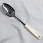Ekco Slotted Chromium Plated Spoon Stainless Steel 12" White Plastic Handle