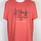 Life is Good Happy Hour Fishing Crusher T Shirt Mens Large Red Classic Fit