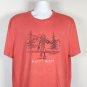 Life is Good Happy Hour Fishing Crusher T Shirt Mens Large Red Classic Fit