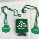 2 Coors Light Beer St Patty's Day Beaded Necklaces + Koozie Mardi Gras Shamrocks 2 Coors Light Beer St Patty's Day Beaded Necklaces + Koozie Mardi Gras Shamrocks