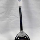 Ekco Slotted Chromium Plated Spoon 12" White Plastic Handle Blue Flowers