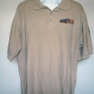 Harley Davidson USA Polo Shirt Mens XL embroidered logo Carroll Iowa tan cotton