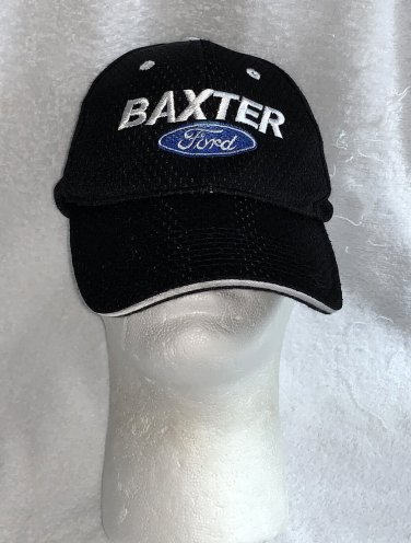 Baxter Ford Baseball Hat Mens Black Embroidered Polyester Hook & Look Strap
