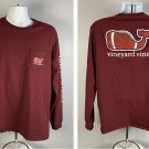 Vineyard Vines Long Sleeve Pocket T Shirt Mens Large Football Whale Logo
