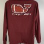 Vineyard Vines Long Sleeve Pocket T Shirt Mens Large Football Whale Logo