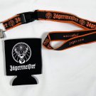 New Jagermeister Badge ID Holder Lanyard + Neoprene Koozie