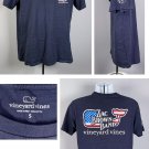 Vineyard Vines Zac Brown Band T Shirt Men Small Blue Cotton Patriotic Whale Logo