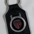 Vintage Pontiac Logo Leather & Metal Key Ring Fob Holder
