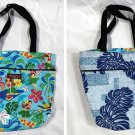 Island Aloha Wear Reversible Tropical Tote Shoulder Bag Beach Floral Pockets
