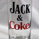 Jack Daniels & Coke a Cola Tall Cocktail Glass 10 oz Soda Whiskey Jack Daniels & Coke a Cola Tall Cocktail Glass 10 oz Soda Whiskey