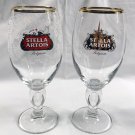 2 New Stella Artois Stemmed Belgium Beer Glasses 33 cl Holiday & Mexico
