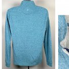 Johnnie-O Pullover Quarter Zip Shirt Mens Medium Cotton Blue Surfer Logo