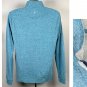 Johnnie-O Pullover Quarter Zip Shirt Mens Medium Cotton Blue Surfer Logo