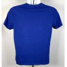 Psycho Bunny Royal blue V Neck T Shirt Mens Size 4 White Logo