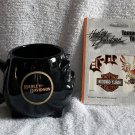 1983 Harley Davidson Ceramic Pig Coffee Mug & Temporary Tattoos