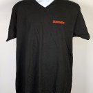 Jagermeister Embroidered Logo V Neck T Shirt Mens Large Black Cotton