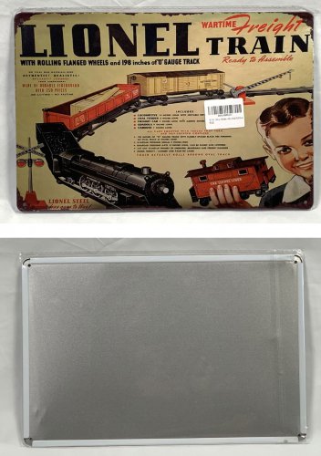 New Lionel Train Wartime Freight Metal Tin Wall Sign 11.75" x 7.75"