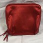 YSL PARFUMS Red Satin Large Make Up Bag Zip Around Yves Saint Laurent N