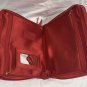 YSL PARFUMS Red Satin Large Make Up Bag Zip Around Yves Saint Laurent N