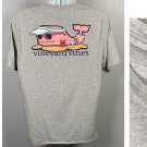 Vineyard Vines Whale Beach Sunglasses Visor Logo Pocket T Shirt Men Large Gray