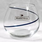 New Martell Cognac 8 oz Rounded Cocktail Glass Gold Logo