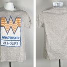 Whataburger Restaurant 24 Hours T Shirt Mens Small Gray Cotton Polyester Blend