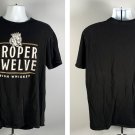 Proper Twelve Irish Whiskey T Shirt Mens Large Black Cotton