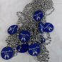 10 Menage a Trois Vodka Silver Beaded Necklaces Mardi Gras Party Plastic Logo