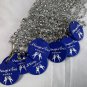 10 Menage a Trois Vodka Silver Beaded Necklaces Mardi Gras Party Plastic Logo