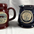 2 Deneen Pottery Hand Thrown Coffee Mugs USA Mountain Top Resort Macalestri Coll