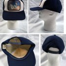 Vintage Bovateo Cow Bovine Snapback Hat Mens Blue Foam Taiwan Made Farm