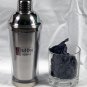 New Ketel One Vodka Embossed Cocktail Rocks Glasse + Cocktail Shaker