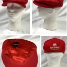 Bacardi Rum Mardi Gras Newsboy Cap Gatsby Hat Red Embroidered