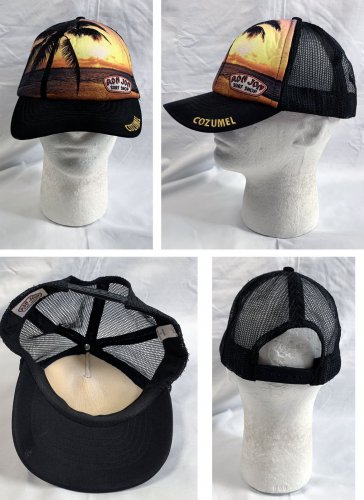 Ron Jon Surf Shop Cozumel Trucker Snapback Baseball Hat Mens Beach Scene