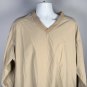 Jaguar Pullover Jacket XL Tan Embroidered Logo Pockets Car Automobile Poly Blend