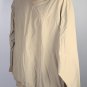 Jaguar Pullover Jacket XL Tan Embroidered Logo Pockets Car Automobile Poly Blend